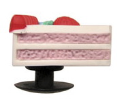 3D Strawberry Cake Slice